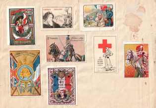 Military, Army, Red Cross, Europe, Stock of Cinderellas, Non-Postal Stamps, Labels, Advertising, Charity, Propaganda (#38A)