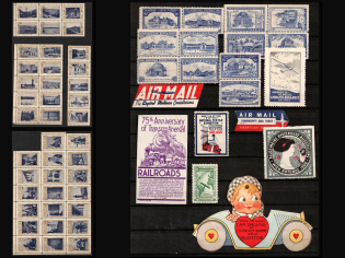 United States, Jerusalem, Stock of Cinderellas, Non-Postal Stamps, Labels, Advertising, Charity, Propaganda (#26)