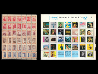 Jerusalem Pilgrimage, Worldwide Celebrities, Stock of Cinderellas, Non-Postal Stamps, Labels, Advertising, Charity, Propaganda, Full Sheets (MNH, #46)