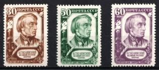 1948 100th Anniversary of the Death of Belinski, Soviet Union, USSR (Full Set, MNH)