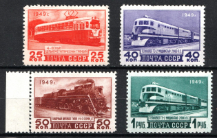 1949 Trains, Soviet Union, USSR (Full Set, MNH)