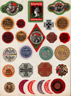 Germany Military, Army, War, Stock of Cinderellas, Non-Postal Stamps, Labels, Advertising, Charity, Propaganda (#93)