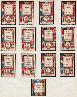 France Military, Army, War, Stock of Cinderellas, Non-Postal Stamps, Labels, Advertising, Charity, Propaganda (#259)