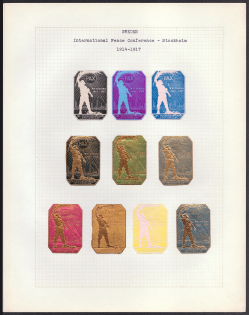 1914-1917 International Peace Conference - Stockholm, Sweden , Stock of Cinderellas, Non-Postal Stamps, Labels, Advertising, Charity, Propaganda (#275)