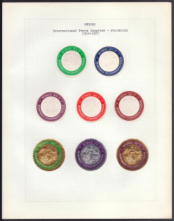 1914-1917 International Peace Conference - Stockholm, Sweden , Stock of Cinderellas, Non-Postal Stamps, Labels, Advertising, Charity, Propaganda (#278)