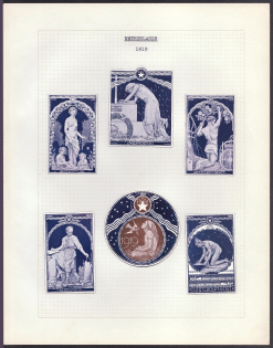 1919 For Peace, Netherlands, Stock of Cinderellas, Non-Postal Stamps, Labels, Advertising, Charity, Propaganda (#279)