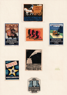 Association of Bavarian Road Workers, Germany, Exhibition, Stock of Cinderellas, Non-Postal Stamps, Labels, Advertising, Charity, Propaganda (#282)