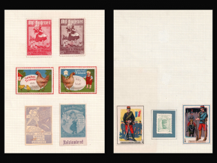Germany, United States, Stock of Cinderellas, Non-Postal Stamps, Labels, Advertising, Charity, Propaganda (#293)