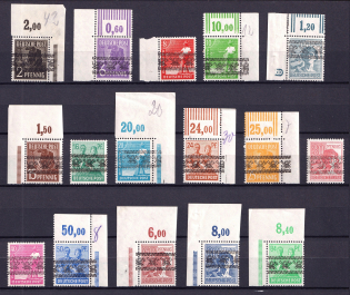 1948 British and American Zones of Occupation, Germany (Mi. 36 I - 51 I, Full Set, CV $500, MNH)