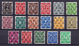 1948 British and American Zones of Occupation, Germany (Mi. 52 II K - 68 II K, INVERTED Overprint, Print Error, Signed, Full Set, CV $2,060, MNH)