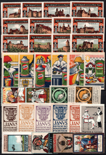 Germany, Military, Army, War, Airplane, Architecture, Stock of Rare Cinderellas, Non-postal Stamps, Labels, Advertising, Charity, Propaganda (#79)