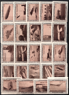 Germany, Airplanes, Airships, Zeppelin, Stock of Rare Cinderellas, Non-postal Stamps, Labels, Advertising, Charity, Propaganda (#43)