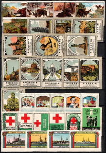 Germany, Fleet, Navy, Ships, Military, Red Cross, Architecture, Stock of Rare Cinderellas, Non-postal Stamps, Labels, Advertising, Charity, Propaganda (#77)