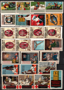 Germany, Red Cross, Stock of Rare Cinderellas, Non-postal Stamps, Labels, Advertising, Charity, Propaganda (#71)