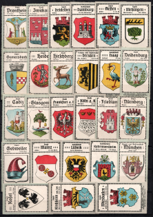 Germany, Coat of Arms, Stock of Rare Cinderellas, Non-postal Stamps, Labels, Advertising, Charity, Propaganda (#81)