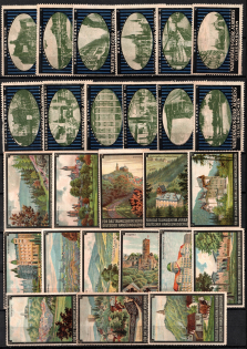 Germany, Сastles, Architecture, Stock of Rare Cinderellas, Non-postal Stamps, Labels, Advertising, Charity, Propaganda (#30)