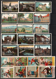 Germany, Architecture, Stock of Rare Cinderellas, Non-postal Stamps, Labels, Advertising, Charity, Propaganda (#61)