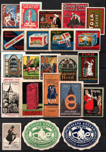Germany, Stock of Rare Cinderellas, Non-postal Stamps, Labels, Advertising, Charity, Propaganda (#14)
