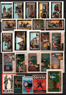 Germany, Stock of Rare Cinderellas, Non-postal Stamps, Labels, Advertising, Charity, Propaganda (#15)