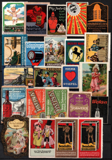 Germany, Stock of Rare Cinderellas, Non-postal Stamps, Labels, Advertising, Charity, Propaganda (#17)