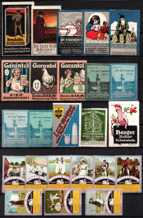 Germany, Stock of Rare Cinderellas, Non-postal Stamps, Labels, Advertising, Charity, Propaganda (#19)
