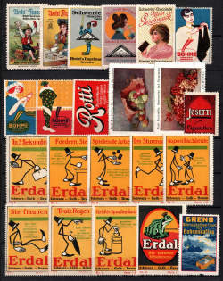 Germany, Stock of Rare Cinderellas, Non-postal Stamps, Labels, Advertising, Charity, Propaganda (#27)