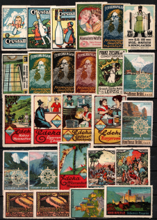 Germany, Stock of Rare Cinderellas, Non-postal Stamps, Labels, Advertising, Charity, Propaganda (#38)