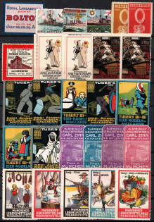 Germany, Stock of Rare Cinderellas, Non-postal Stamps, Labels, Advertising, Charity, Propaganda (#45)