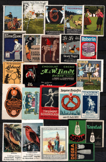Germany, Stock of Rare Cinderellas, Non-postal Stamps, Labels, Advertising, Charity, Propaganda (#47)