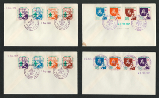 1957 Lithuania, Scouts Exile, Baltic DP Camp, Displaced Persons Camp, Covers (Special Cancellations)