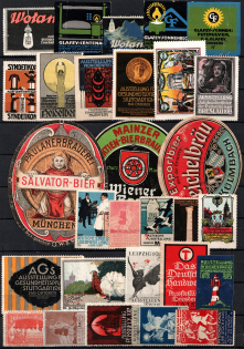 Germany, Stock of Rare Cinderellas, Non-postal Stamps, Labels, Advertising, Charity, Propaganda (#48)