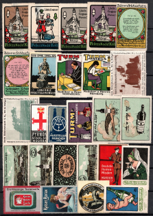 Germany, Stock of Rare Cinderellas, Non-postal Stamps, Labels, Advertising, Charity, Propaganda (#52)