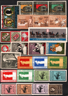 Germany, Stock of Rare Cinderellas, Non-postal Stamps, Labels, Advertising, Charity, Propaganda (#62)