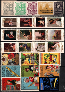 Germany, Stock of Rare Cinderellas, Non-postal Stamps, Labels, Advertising, Charity, Propaganda (#63)