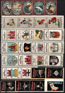 Germany, Coat of Arms, Stock of Rare Cinderellas, Non-postal Stamps, Labels, Advertising, Charity, Propaganda (#65)