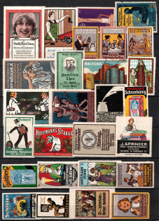 Germany, Stock of Rare Cinderellas, Non-postal Stamps, Labels, Advertising, Charity, Propaganda (#69)