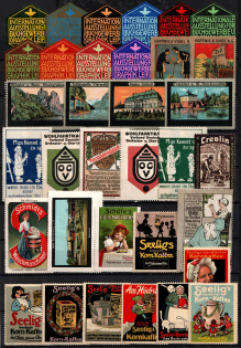 Germany, Stock of Rare Cinderellas, Non-postal Stamps, Labels, Advertising, Charity, Propaganda (#74)