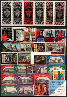 Germany, Stock of Rare Cinderellas, Non-postal Stamps, Labels, Advertising, Charity, Propaganda (#75)