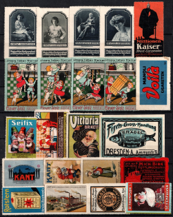 Germany, Stock of Rare Cinderellas, Non-postal Stamps, Labels, Advertising, Charity, Propaganda (#82)