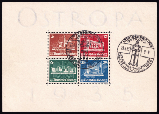 1935 Third Reich, Germany, Souvenir Sheet 'OSTROPA' (Mi. Bl. 3, First Day Cancellation, CV $1,430)