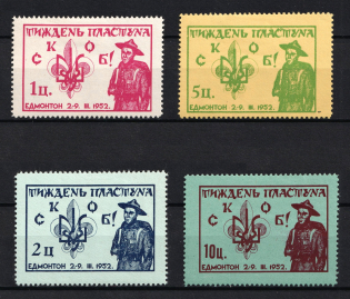 1952 Edmonton, Scouts Plast, Ukraine, Underground Post (Full Set)