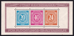 1946 Allied Zone of Occupation, Germany, Souvenir Sheet (Mi. Bl. 12 A, CV $30)