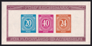 1946 Allied Zone of Occupation, Germany, Souvenir Sheet (Mi. Bl. 12 B, CV $80, MNH)