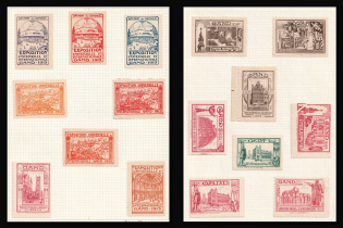1913 Ghent International Exhibition, Belgium, Stock of Cinderellas, Non-Postal Stamps, Labels, Advertising, Charity, Propaganda (#323)