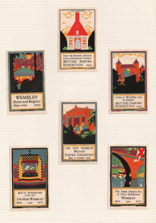 1925 British Empire Exhibition, Stock of Cinderellas, Non-Postal Stamps, Labels, Advertising, Charity, Propaganda (#329)