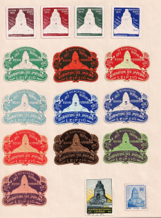 Leipzig, Germany, Stock of Cinderellas, Non-Postal Stamps, Labels, Advertising, Charity, Propaganda (#371)