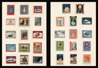 1920-48 Iceland - Christmas Seals, Stock of Cinderellas, Non-Postal Stamps, Labels, Advertising, Charity, Propaganda, Cover (#343)