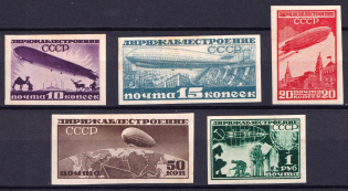 1931 Airship Constructing, Soviet Union, USSR (Imperforated, Full Set)