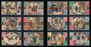 Worldwide Postcards, Stock of Cinderellas, Non-Postal Stamps, Labels, Advertising, Charity, Propaganda (Canceled, #380)