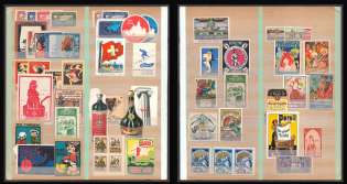 Worldwide, Stock of Cinderellas, Non-Postal Stamps, Labels, Advertising, Charity, Propaganda (#402)